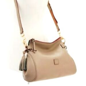 Dooney & Bourke medium zip Florentine in bone
